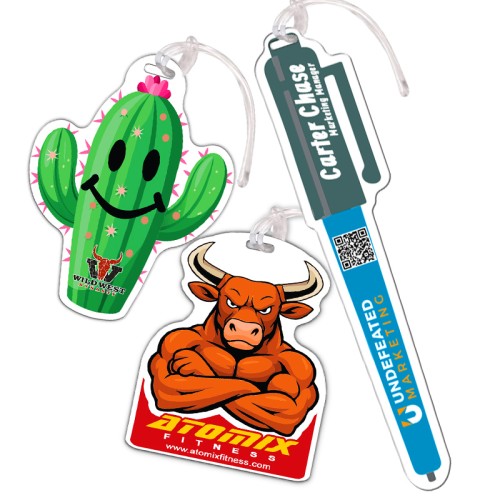 20 Sq Inch Custom Die-Cut Luggage Tags