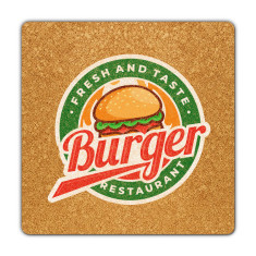 3 Inch Full Color Square Cork Coasters