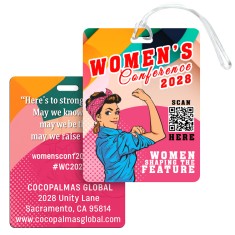 3x4 Signature Full Color Double Sided Luggage Tags - 50 Mil