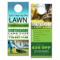 4.25x11 Inch Full Color Double Sided Door Hangers - 14 pt Paper