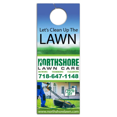 4.25x11 Inch Full Color One Sided Door Hangers - 14 pt Paper