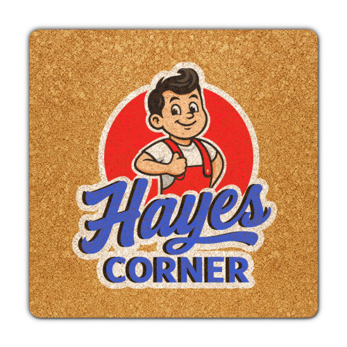 4 Inch Full Color Square Cork Coasters