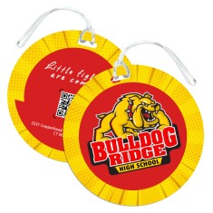 4" Round Signature Full Color Double Sided Luggage Tags - 50 Mil