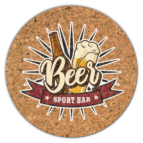 4.5 Inch Full Color Circle Cork Coasters