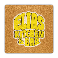 4.5 Inch Full Color Square Cork Coasters