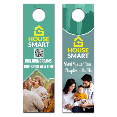 4x14 Inch Full Color Double Sided Door Hangers - 16 pt Paper