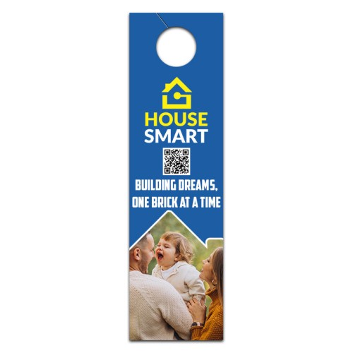 4x14 Inch Full Color One Sided Door Hangers - 14 pt Paper