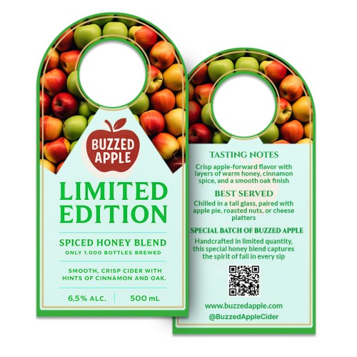 4x8 Inch Full Color Double Sided Bottle Hangers - 14 pt