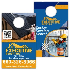 5.25x8.5 Inch Full Color Double Sided Door Hangers - 16 pt Paper