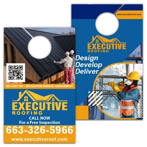 5.25x8.5 Inch Full Color Double Sided Door Hangers - 16 pt Paper