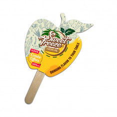 5x5 Inch Apple Shape Full Color One Sided Mini Hand Fans - 16 pt