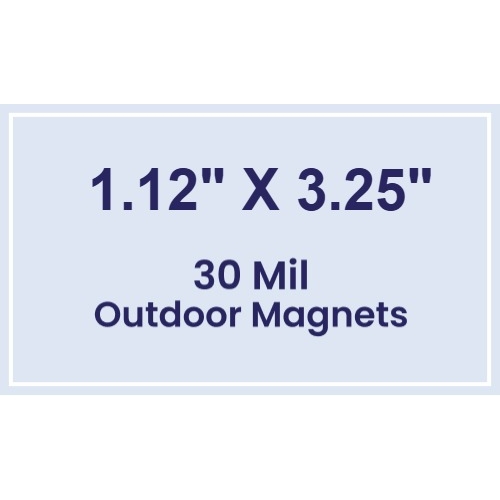 Magnet - 1.12x3.25 Square Corners - 30 Mil - Outdoor Safe