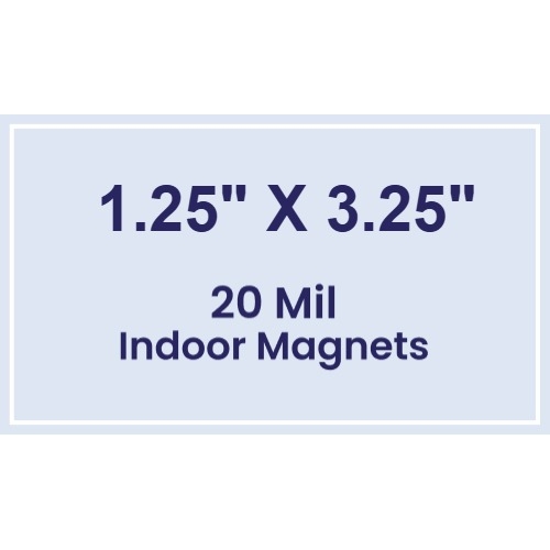 Magnet - 1.25x3.25 Square Corners - 20 mil