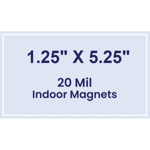 Magnet - 1.25x5.25 Square Corners - 20 mil