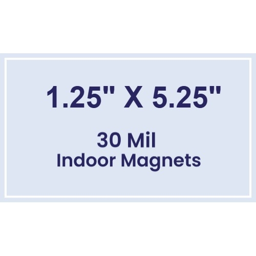 Magnet - 1.25x5.25 Square Corners - 30 Mil