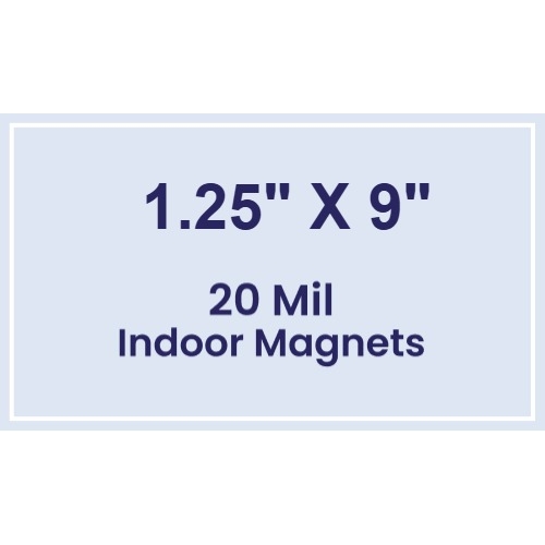 Magnet - 1.25x9 Square Corners - 20 mil