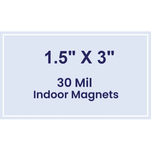 Magnet - 1.5x3 Square Corners - 30 Mil
