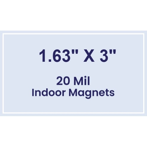 Magnet - 1.63x3 Square Corners - 20 Mil