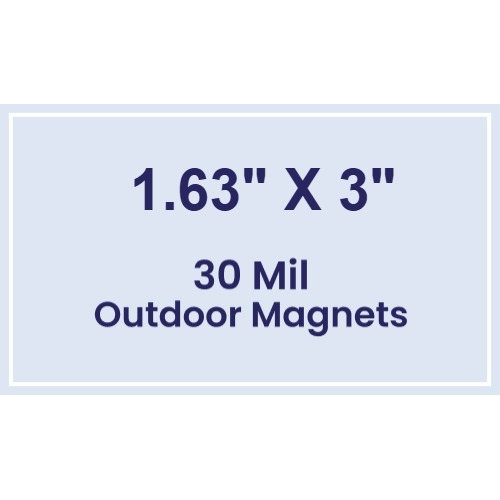 Magnet - 1.63x3 Square Corners - 30 Mil - Outdoor Safe