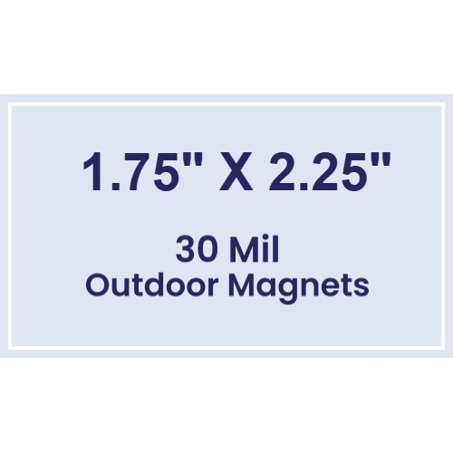 Magnet - 1.75x2.25 Square Corners - 30 Mil - Outdoor Safe