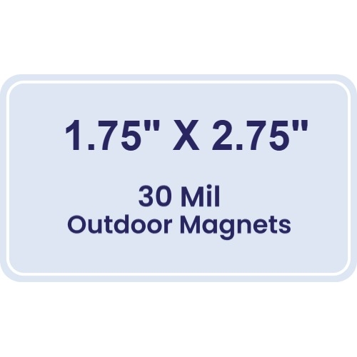 Magnet - 1.75x2.75 Round Corners - 30 Mil - Outdoor Safe