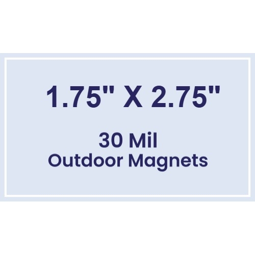 Magnet - 1.75x2.75 Square Corners - 30 Mil - Outdoor Safe