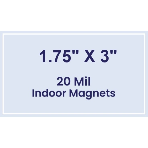 Magnet - 1.75x3 Square Corners - 20 Mil