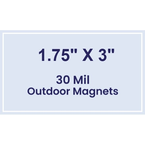 Magnet - 1.75x3 Square Corners - 30 Mil - Outdoor Safe