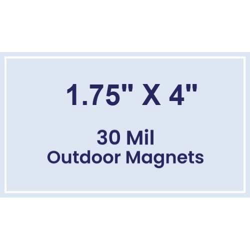 Magnet - 1.75x4 Square Corners - 30 Mil - Outdoor Safe