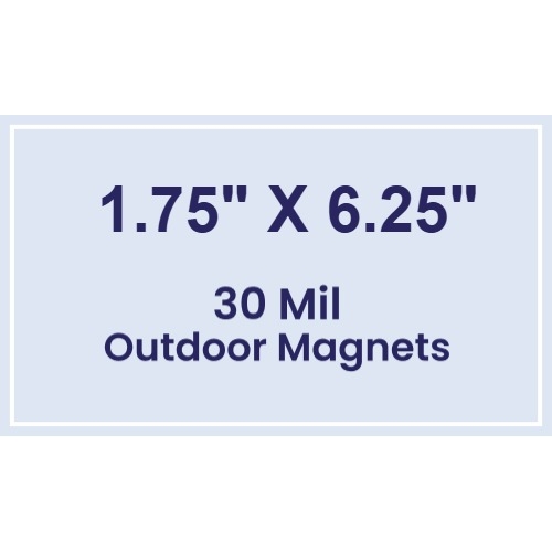 Magnet - 1.75x6.25 Square Corners - 30 Mil - Outdoor Safe