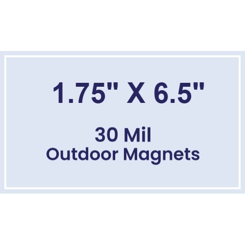 Magnet - 1.75x6.5 Square Corners - 30 Mil - Outdoor Safe
