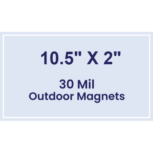 Magnet - 10.5x2 Square Corners - 30 Mil - Outdoor Safe
