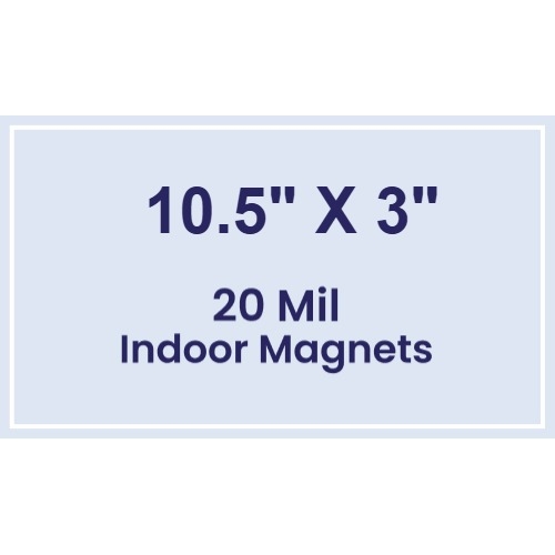 Magnet - 10.5x3 Square Corners - 20 mil