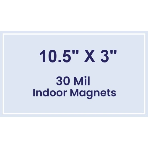 Magnet - 10.5x3 Square Corners - 30 Mil