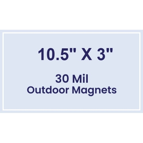 Magnet - 10.5x3 Square Corners - 30 Mil - Outdoor Safe