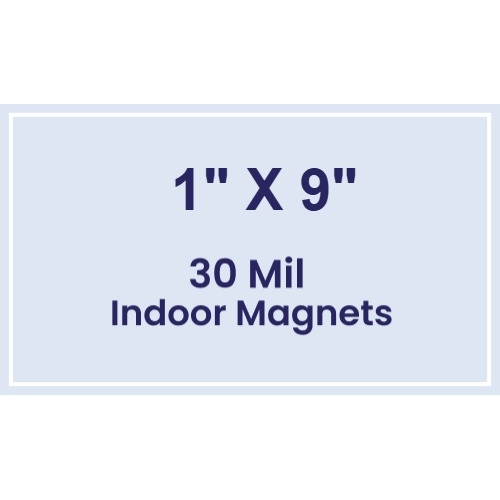 Magnet - 1x9 Square Corners - 30 Mil