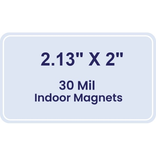 Magnet - 2.13x2 Round Corners - 30 Mil