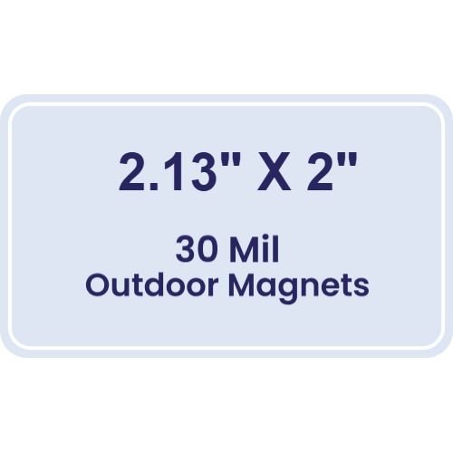 Magnet - 2.13x2 Round Corners - 30 Mil - Outdoor Safe