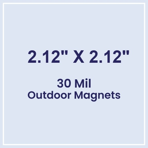 Magnet - 2.12x2.12 Square Corner - 30 Mil - Outdoor Safe
