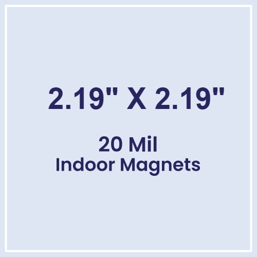 Magnet - 2.19x2.19 Square Corners - 20 Mil