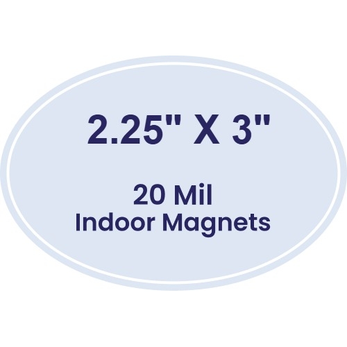 Magnet - 2.25x3 Oval - 20 Mil