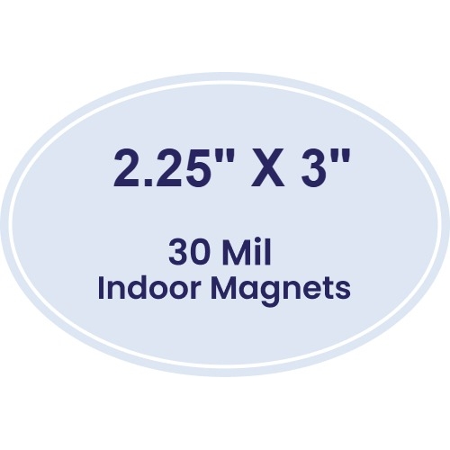 Magnet - 2.25x3 Oval - 30 Mil
