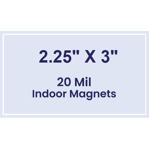 Magnet - 2.25x3 Square Corners - 20 Mil
