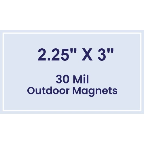 Magnet - 2.25x3 Square Corners -30 Mil - Outdoor Safe