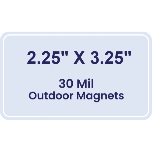 Magnet - 2.25x3.25 Round Corners - 30 Mil - Outdoor Safe