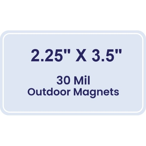 Magnet - 2.25x3.5 Round Corners (.25 radius) - 30 Mil - Outdoor Safe