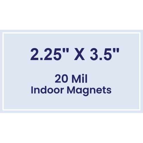 Magnet - 2.25x3.5 Square Corners - 20 Mil
