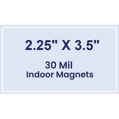 Magnet - 2.25x3.5 Square Corners - 30 Mil