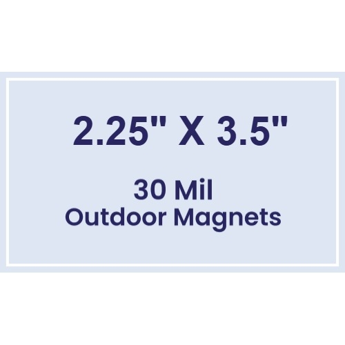 Magnet - 2.25x3.5 Square Corners - 30 Mil - Outdoor Safe