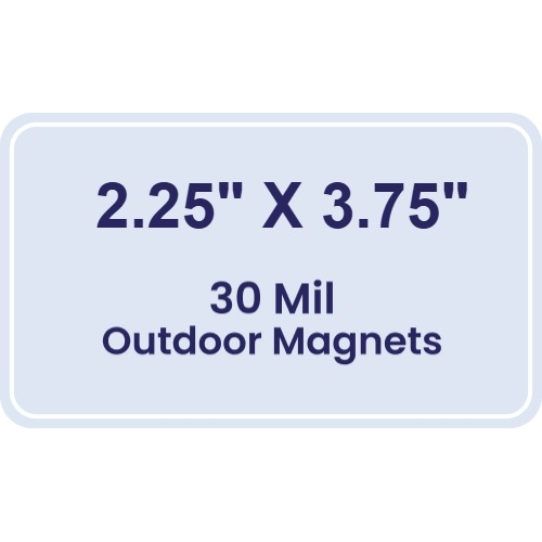 Magnet - 2.25x3.75 Round Corners - 30 Mil - Outdoor Safe